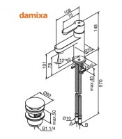 MONOMANDO LAVABO WILLOW DAMIXA